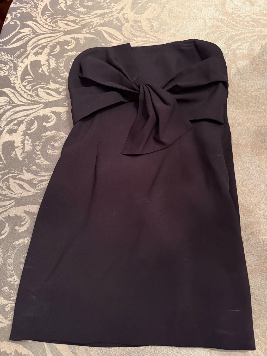 Likely Strapless Black Dress With Front Bow Size 8 Nwt